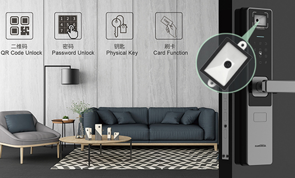 智能門鎖黑科技:內置LV5300二維碼閱讀器,掃碼即開真方便